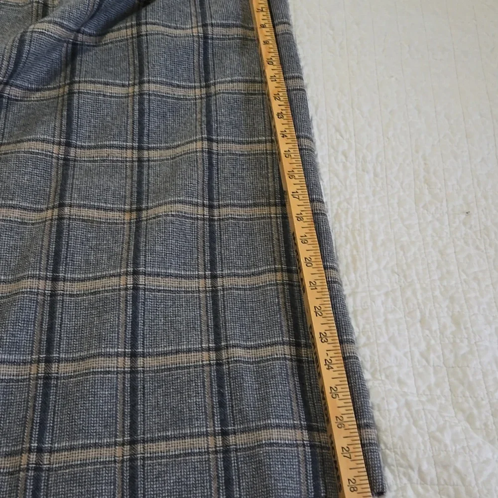 Pendleton Vintage Virgin Wool Gray  Cream Plaid Blazer and Skirt Set Womens 14 - Picture 9 of 13